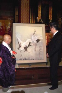周之江「瑞鶴図」 周之江 「瑞鶴図」 奉納 壬生寺