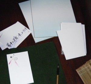 お手本製作中 丸山茜葉 デザイン書道 講習会 富田林 神戸